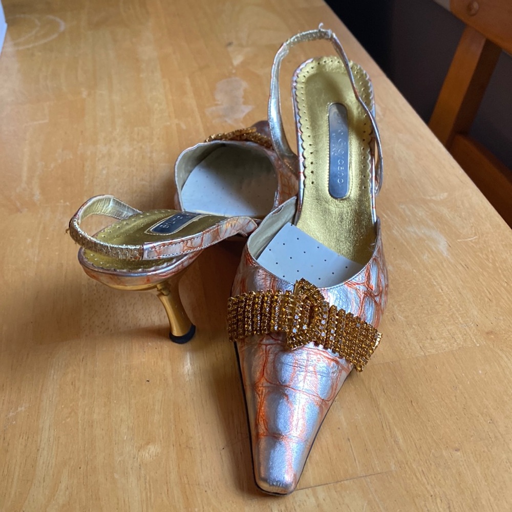 Bruno Giordano Italian shoe heels Size 38 Women's/ Ladies SLINGBACK USED